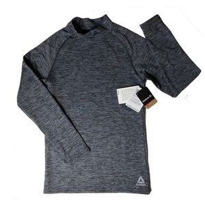 Youth Reebok Gray Mock Neck Cold Weather Compression Shirt Boys Medium